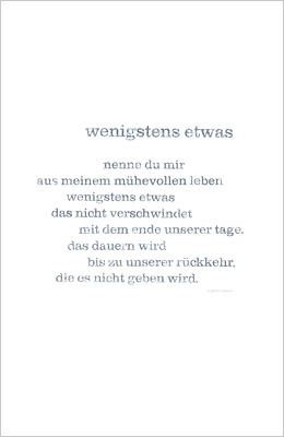 wenigstens etwas